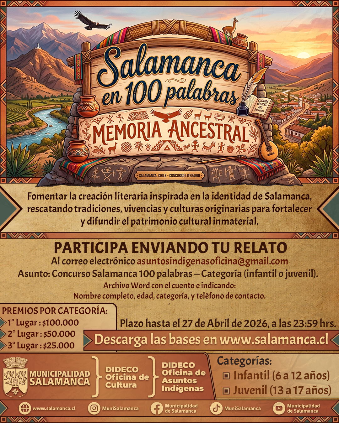 Afiche Salamanca en 100 Palabras